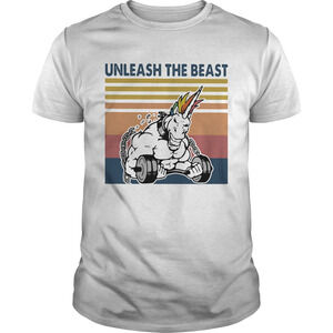 Unicorn Unleash The Beast Retro Shirt